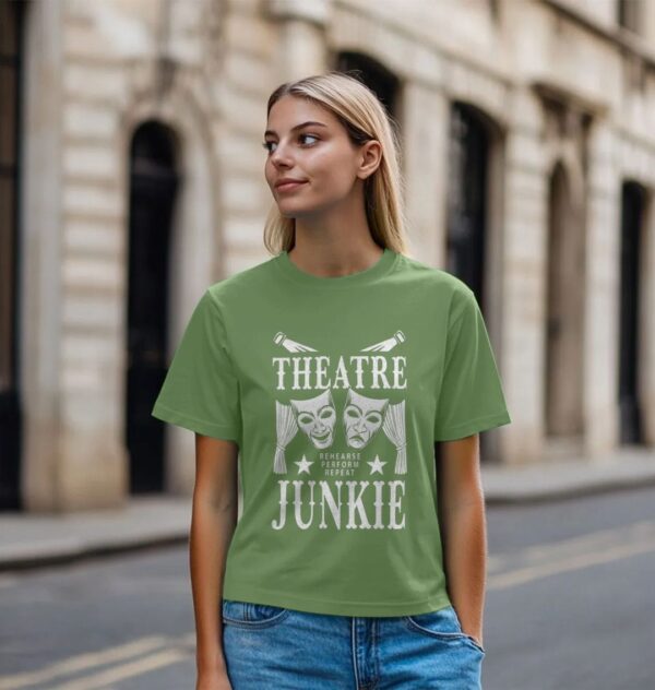 Sage - t-shirt - Women's Theatre Junkie - Rehearse - Perform - Repeat Design